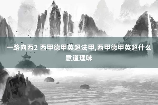 一路向西2 西甲德甲英超法甲，西甲德甲英超什么意道理味